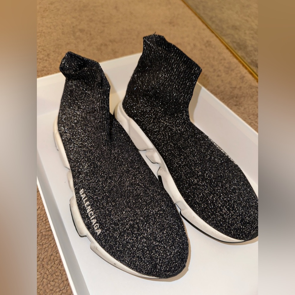 Balenciaga glitter knit sock sneaker